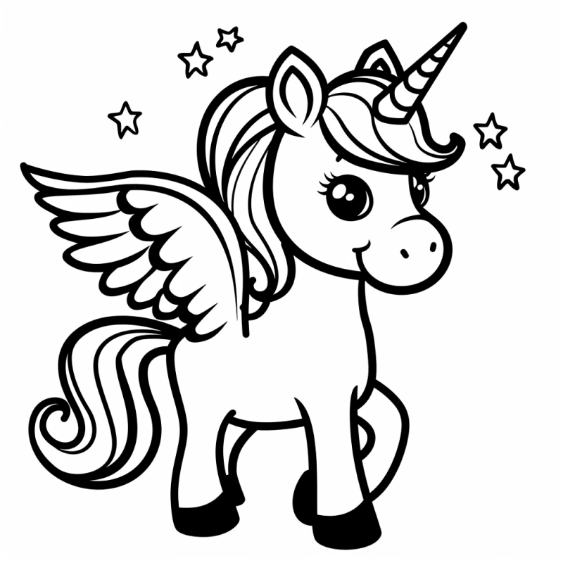 desenhos de unicórnio para imprimir grátis