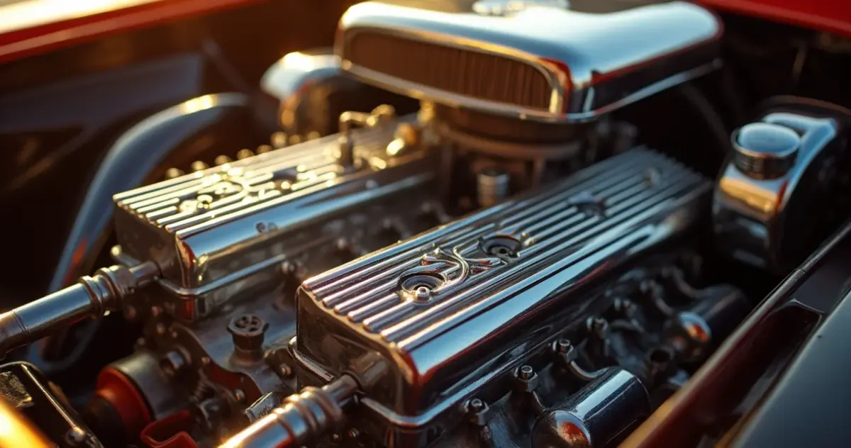 Detalhes do motor cromados: o brilho que protege e valoriza seu carro
