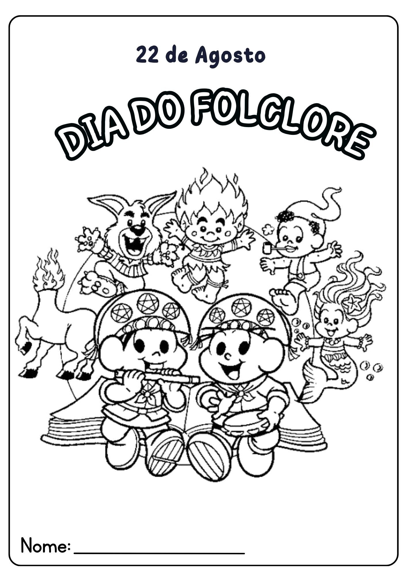 desenhos folclore brasileiro para imprimir