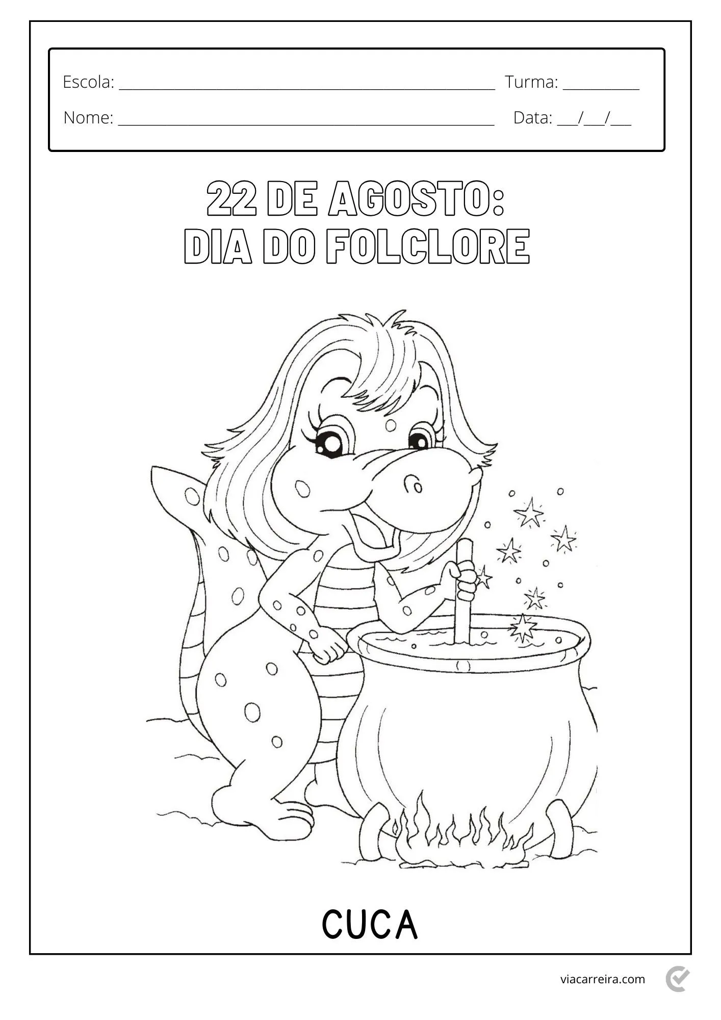 curupira desenho para colorir