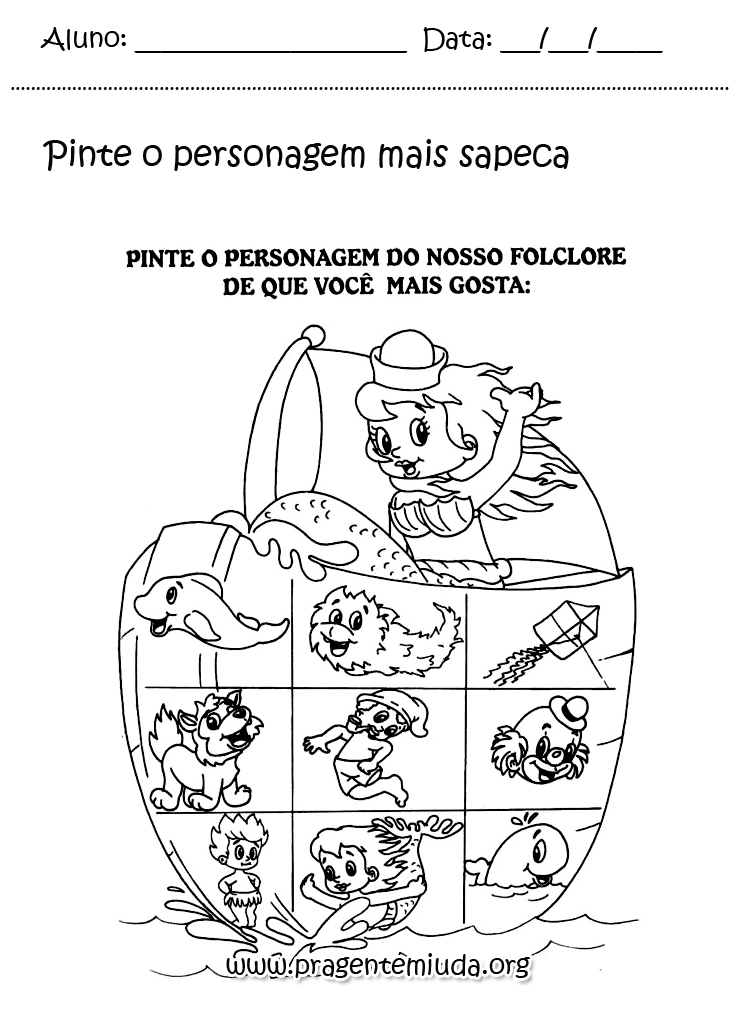 lendas brasileiras para colorir pdf