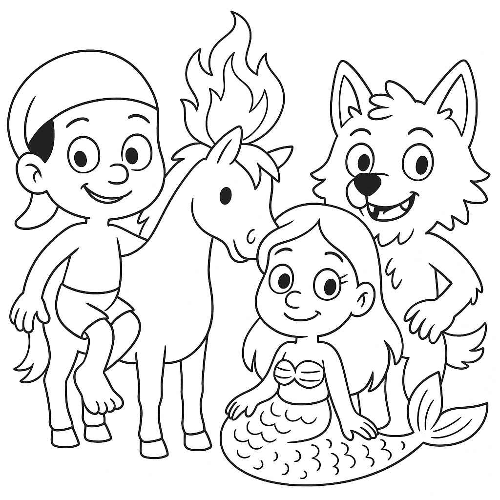 boitatá para imprimir e colorir