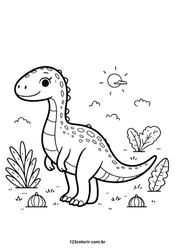 melhores dinossauros para colorir para crianças pequenas