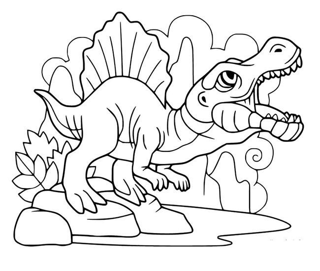 desenho de dinossauro velociraptor azul para colorir