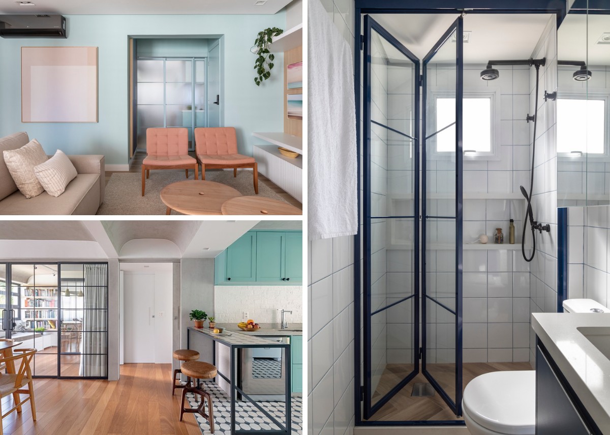 10 ideias de divisória de vidro serralheria para sala pequena