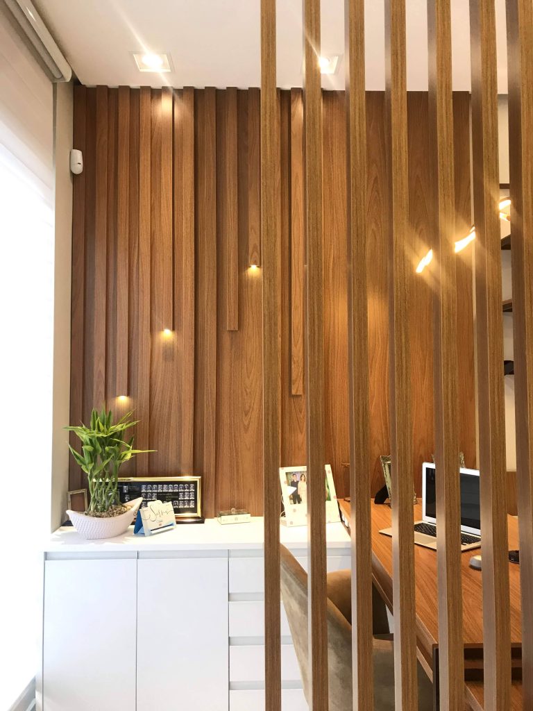 ideias divisória ripada estante vazada ambientes integrados