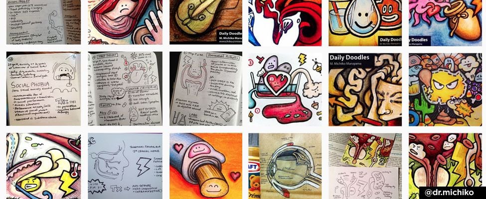 ideias de doodles para iniciantes