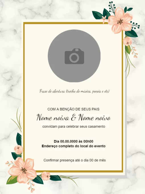 convite de casamento editavel gratis