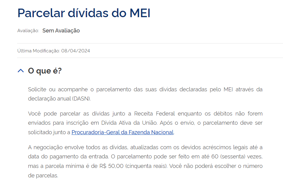 o que acontece se eu atrasar parcelamento dívida ativa MEI