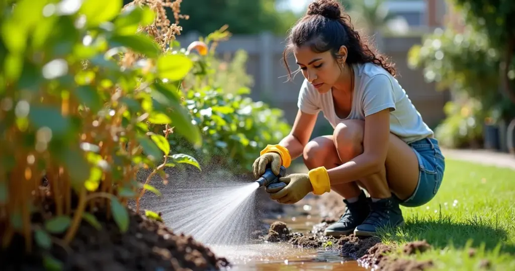 Erros comuns irrigação jardim plantas morrendo: você está afogando suas plantas?