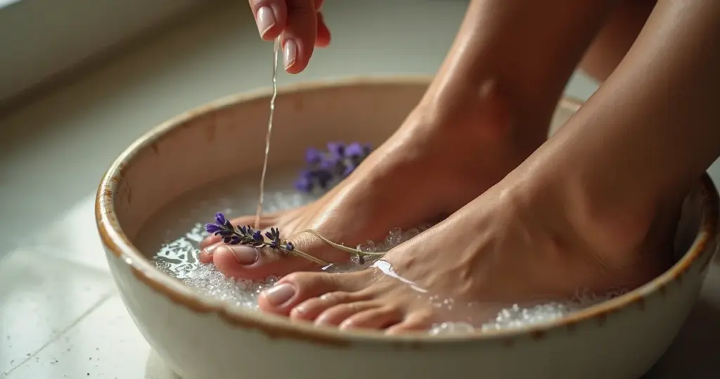 Escalda-pés: o ritual de 5 minutos que transforma sua noite cansada Escalda-pés: o ritual de 5 minutos que transforma sua noite cansada