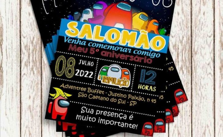 exemplo de convite de aniversário