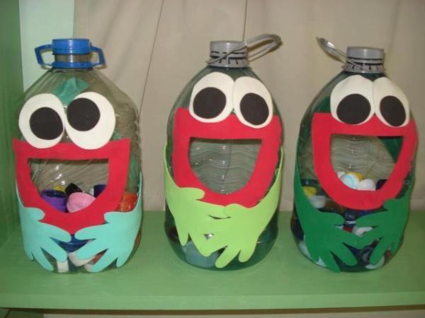 decoração com garrafa pet