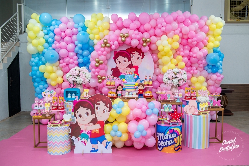 ideias criativas para festa Maria Clara e JP