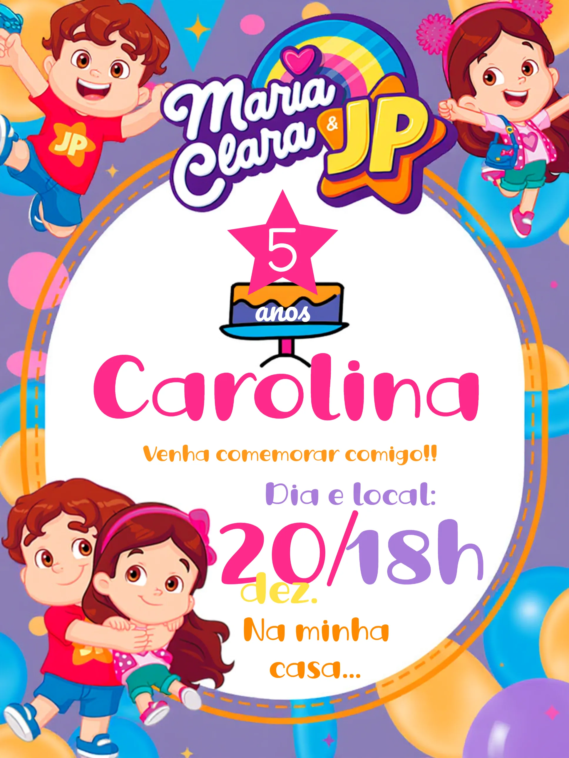 festa de aniversário maria clara e jp