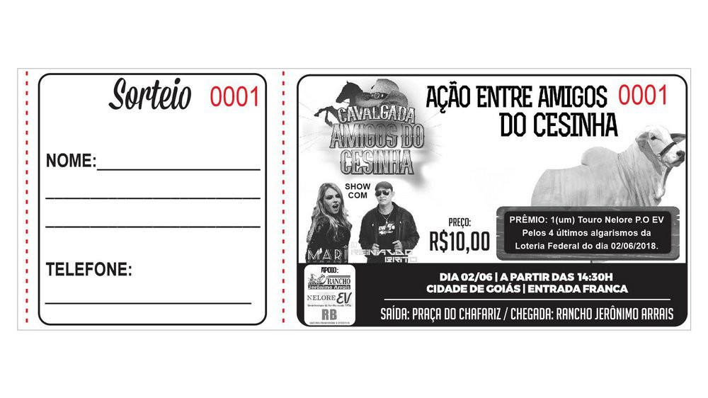 bilhete de rifa