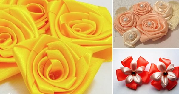 ideias de artesanato com fita de cetim