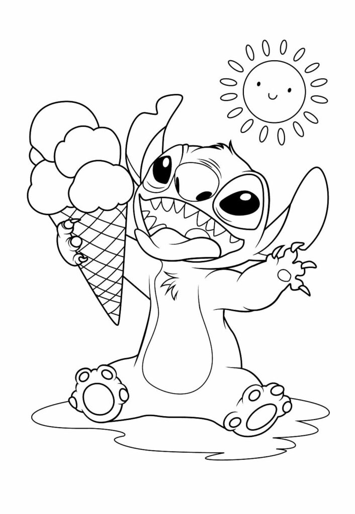 foto do stitch para pintar