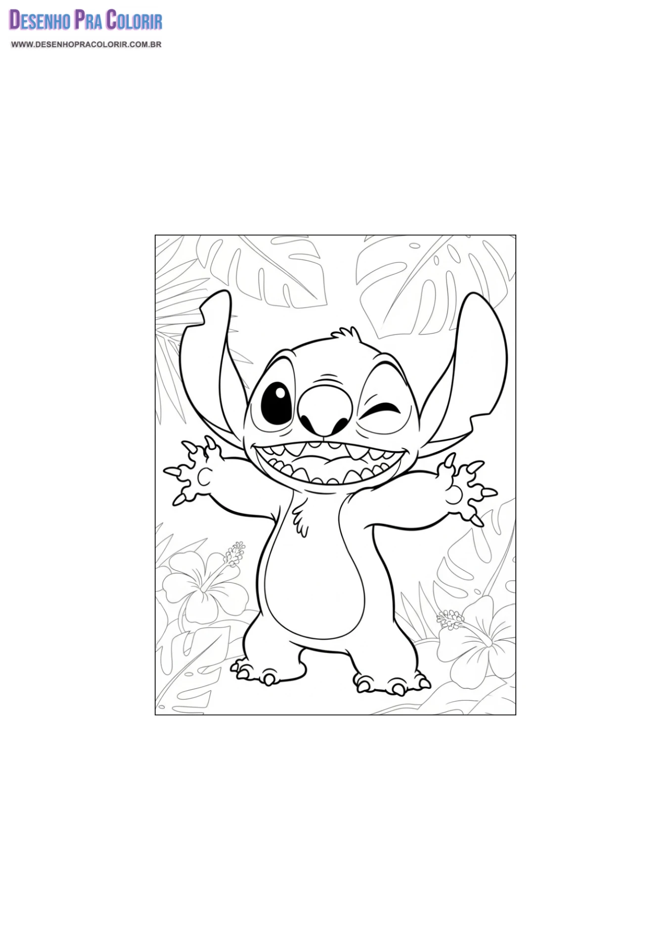 desenhos do stitch para pintar e se inspirar