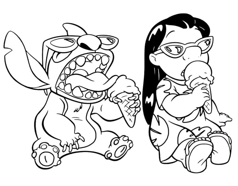 desenhos do stitch para pintar e se inspirar