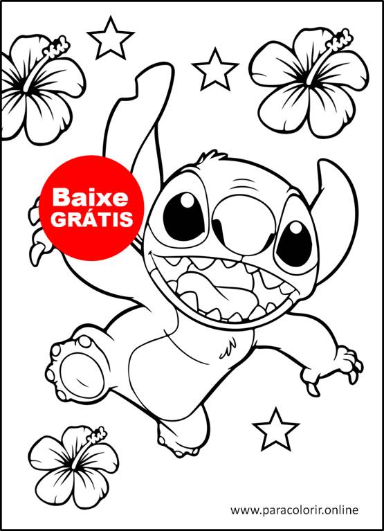 desenho do stitch vs stitch 3d para colorir