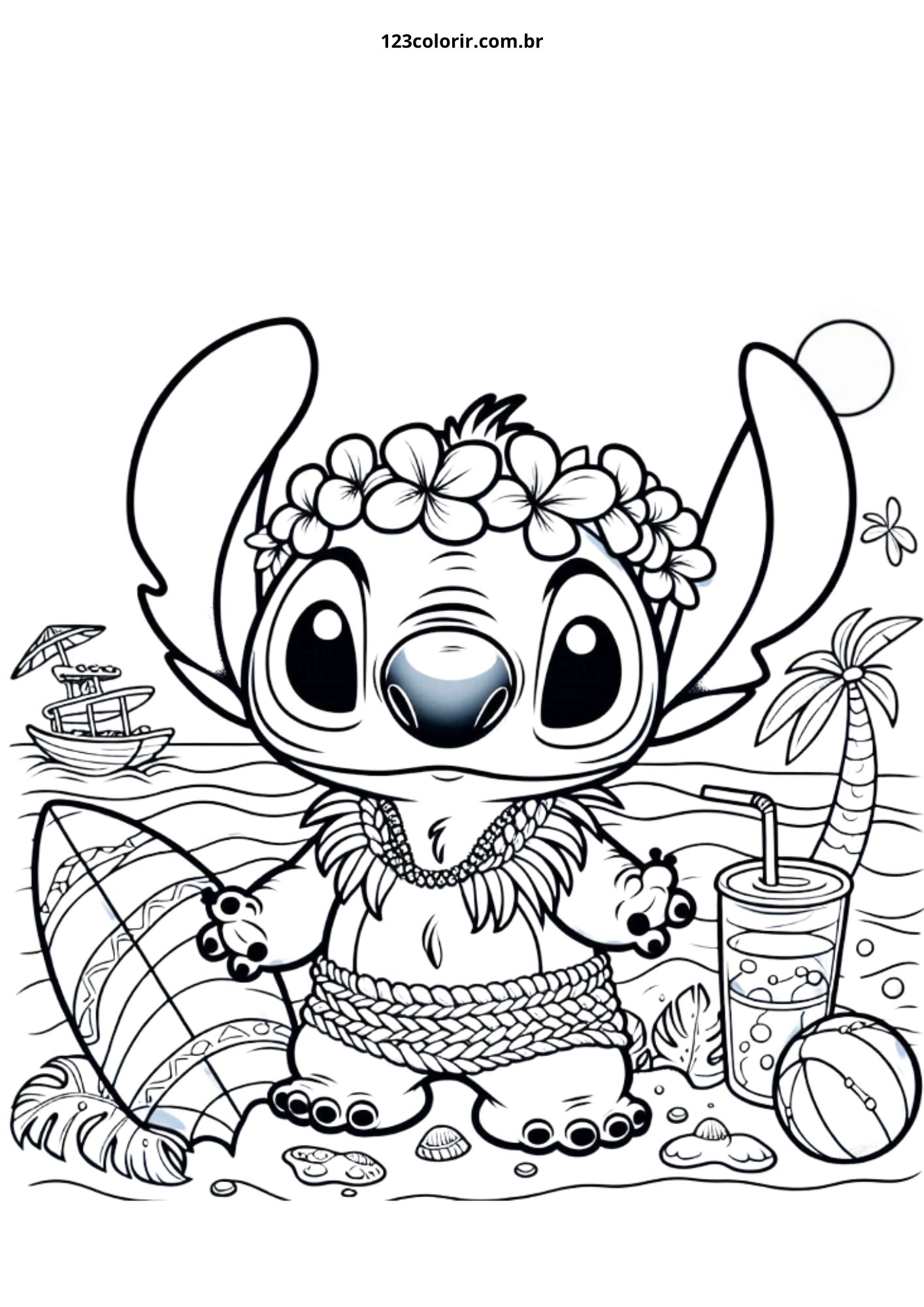 foto do stitch para pintar