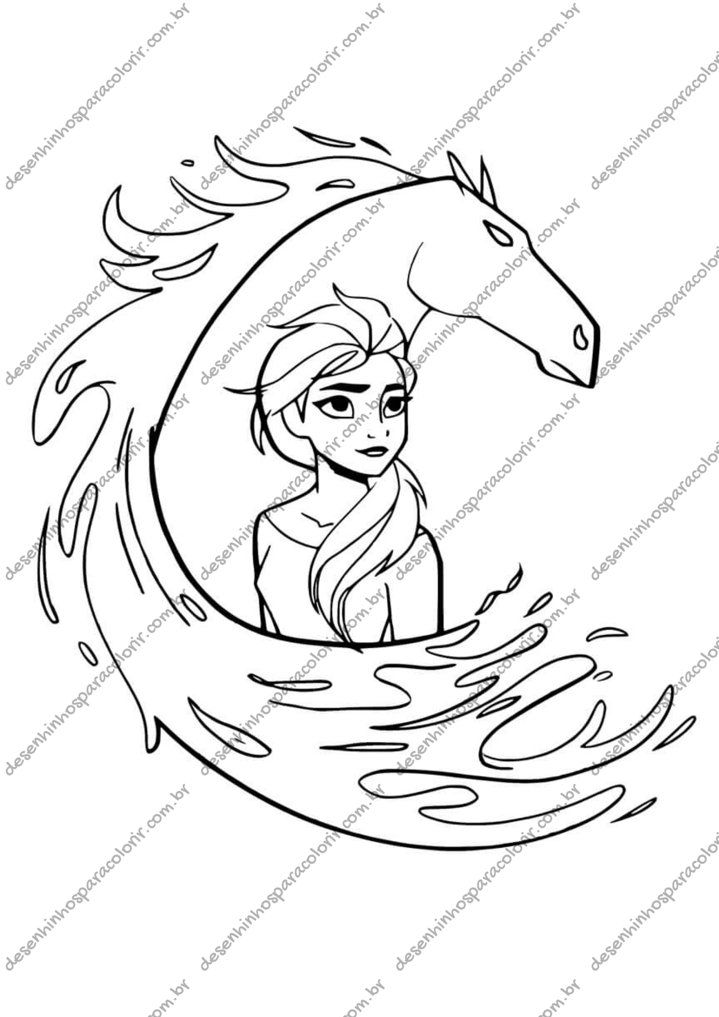 frozen desenho para colorir