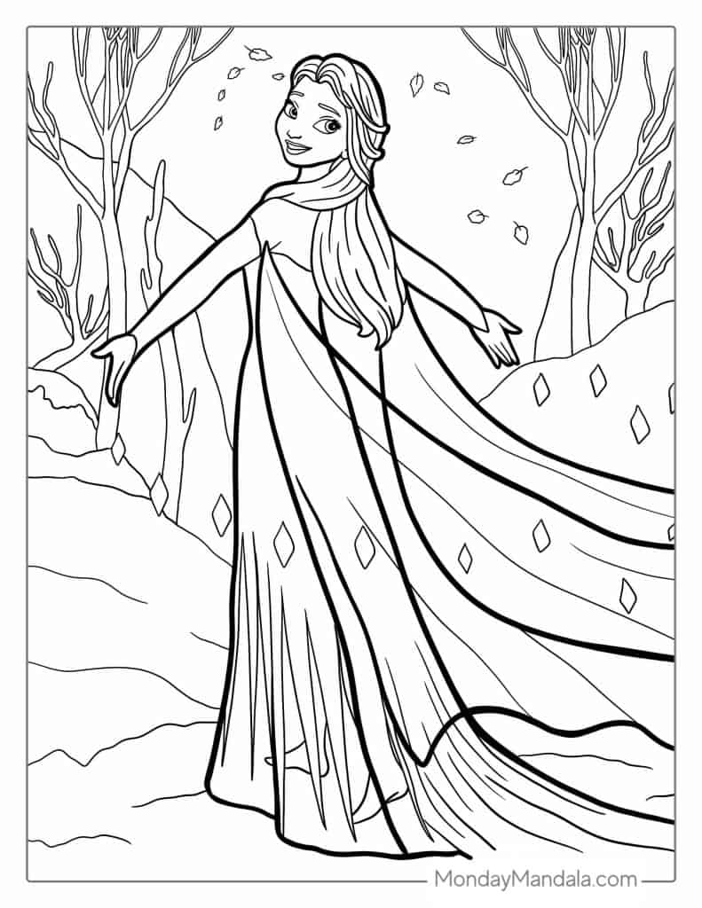 frozen desenho para colorir