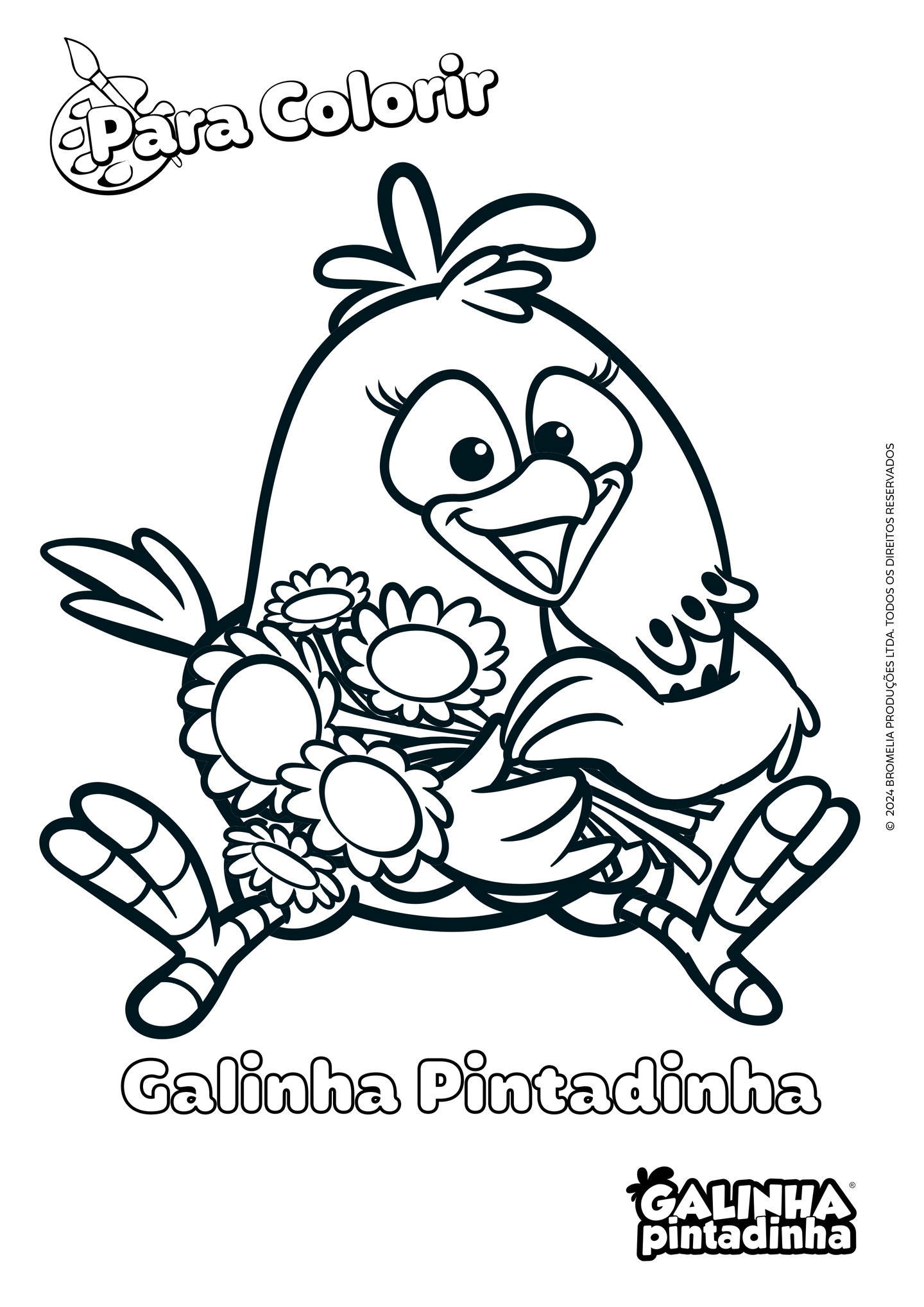 galinha pintadinha para pintar