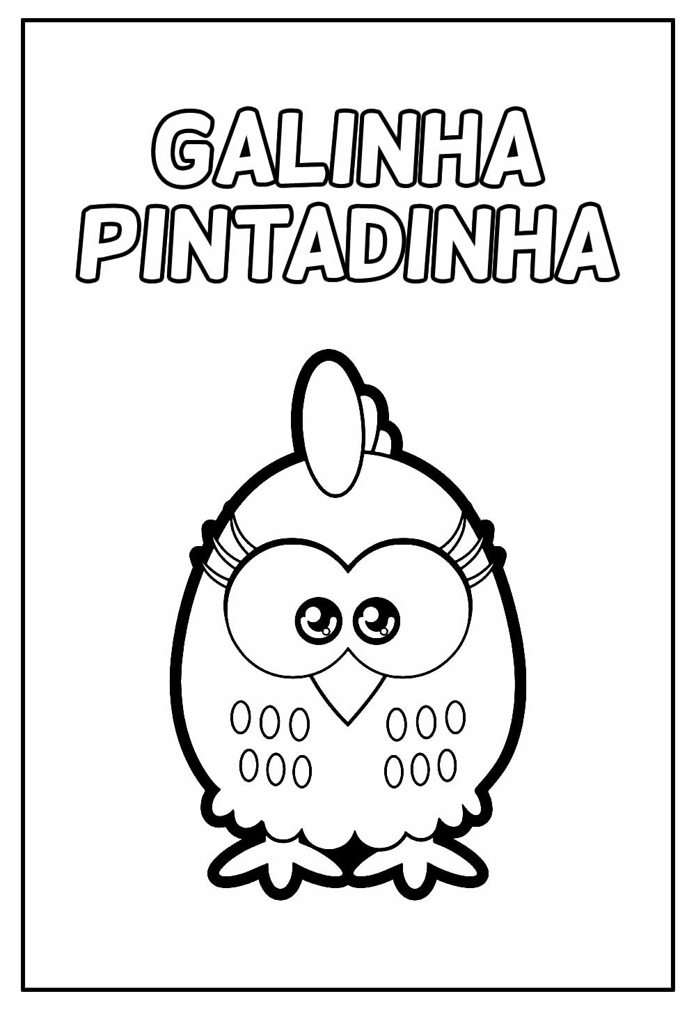 atividades infantis galinha pintadinha
