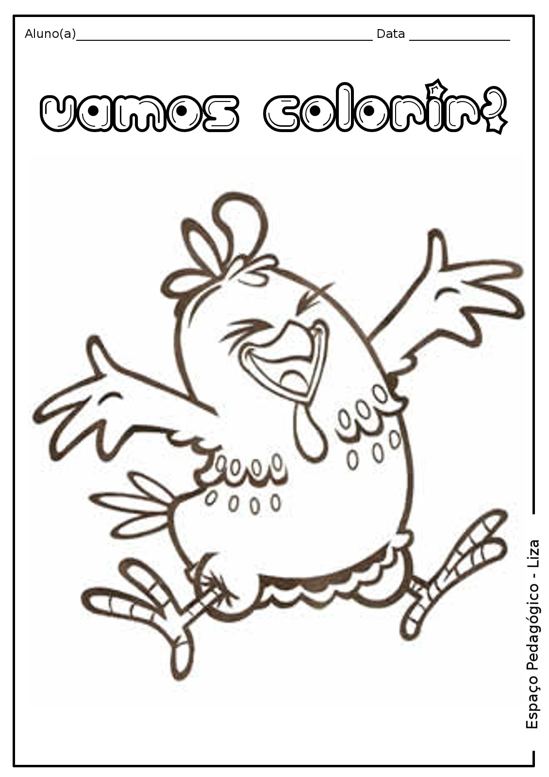 pintinho amarelinho para colorir