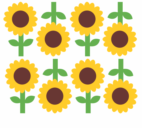 ideias criativas com molde de girassol para imprimir