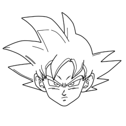 goku para colorir fácil