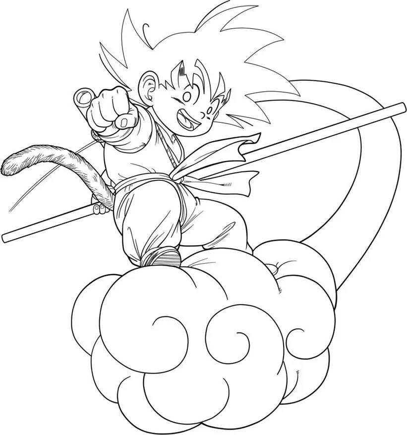 goku ssj para colorir