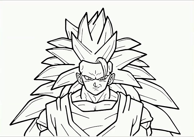 goku black para colorir