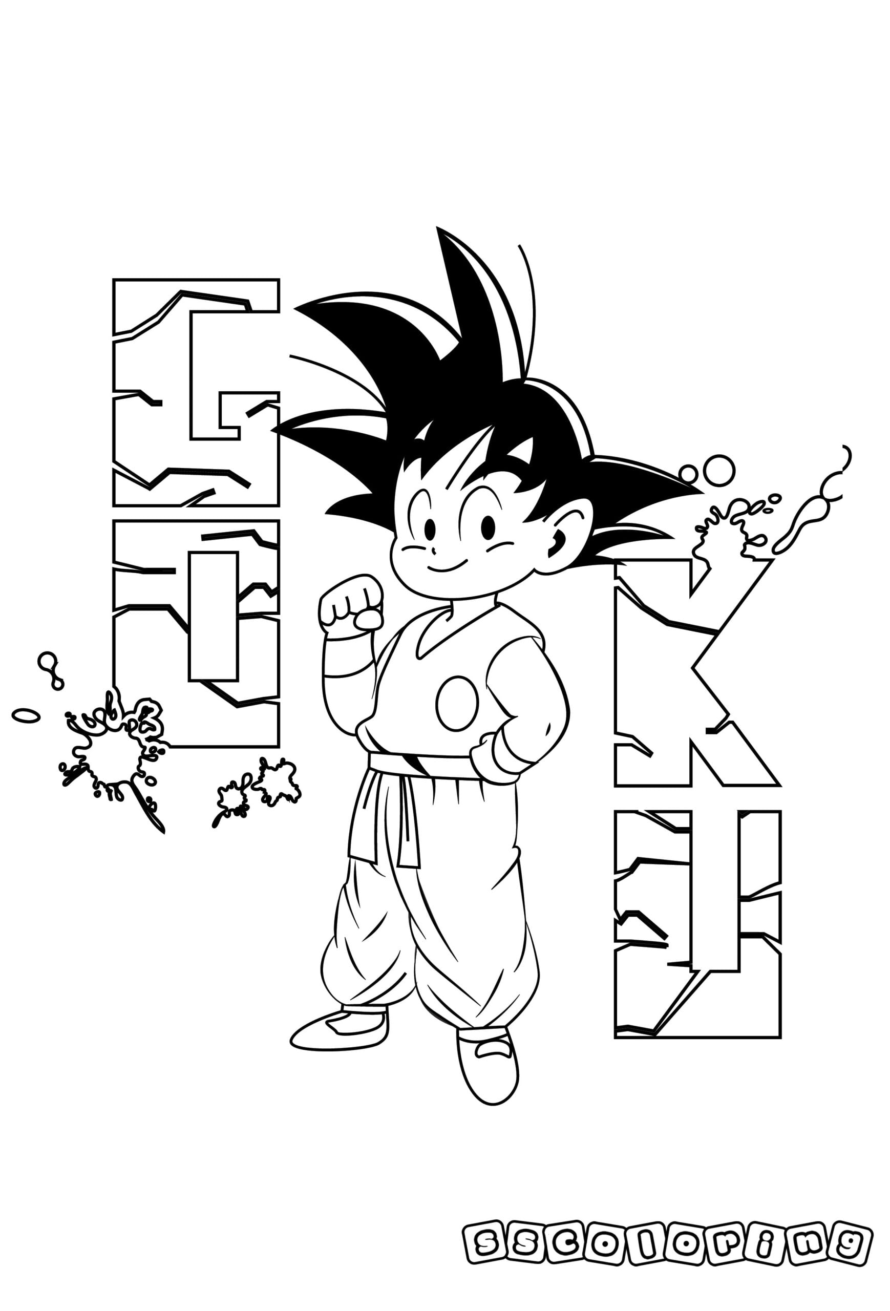 goku ssj para colorir