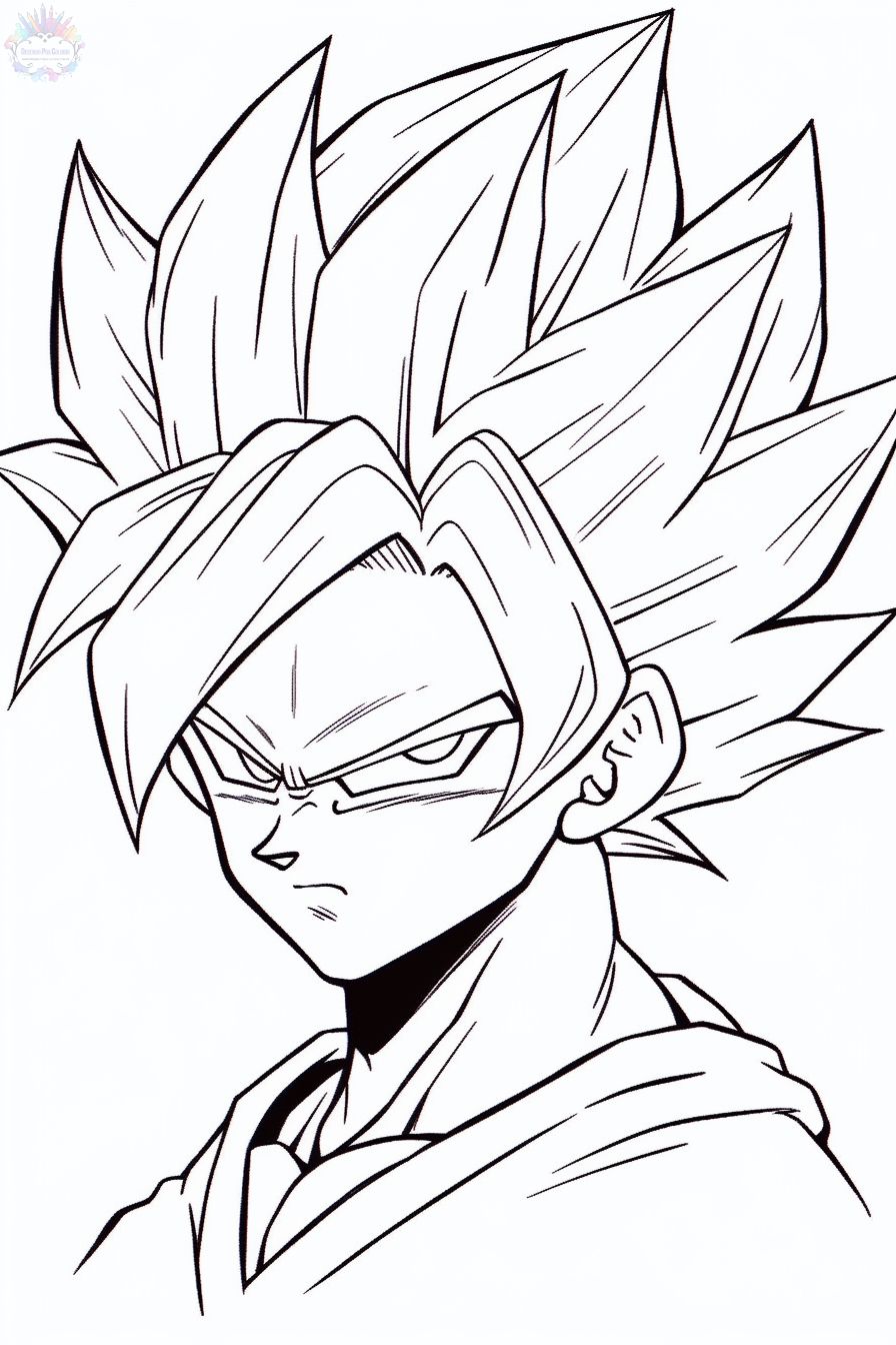 rosto do vegeta para colorir