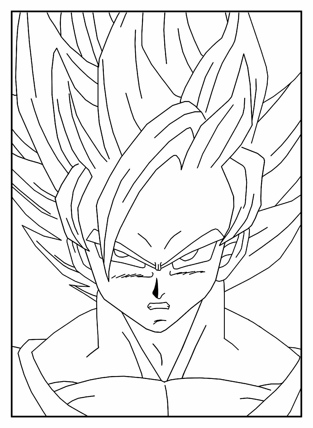 cores para colorir cabelo goku