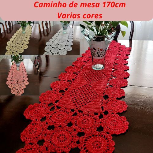 caminho de mesa crochê passo a passo