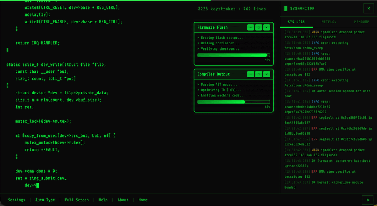 erros comuns ao usar hacker typer