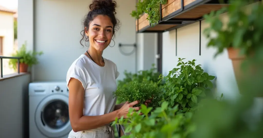 Horta na área de serviço: colha temperos frescos e economize R$100/mês Horta na área de serviço: colha temperos frescos e economize R$100/mês