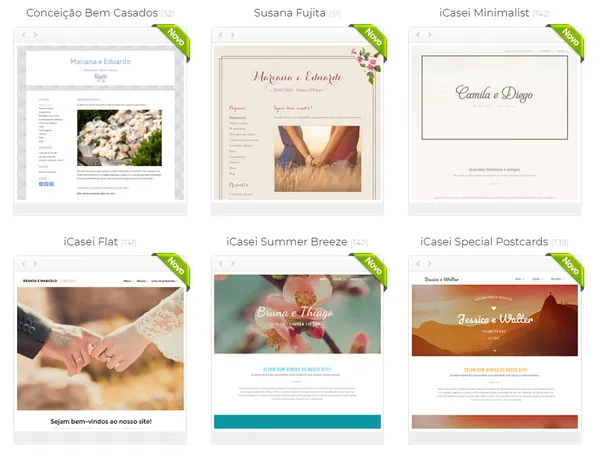 ideias de site de casamento icasei