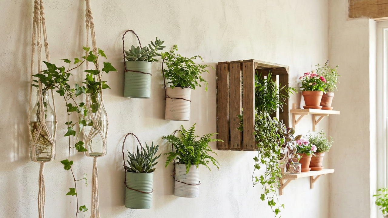 como fazer vasos de plantas baratos em casa