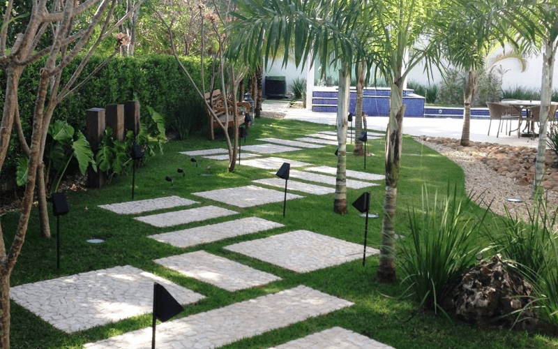 ideias de jardim com pedras para quintal pequeno