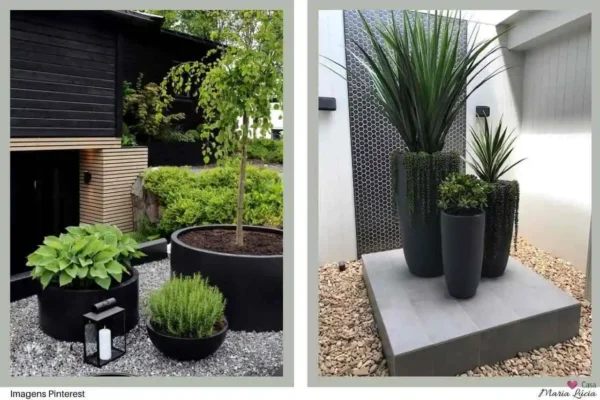 20 ideias criativas jardim com pedras quintal pequeno