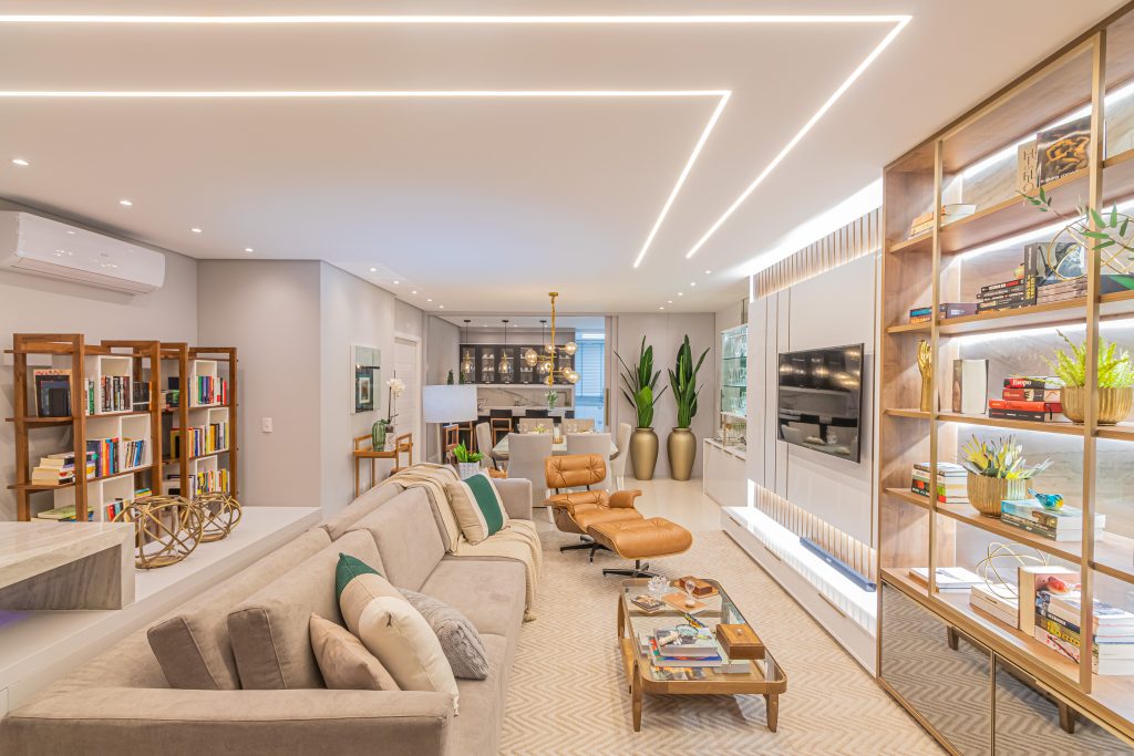 iluminação led vs halógena para sala