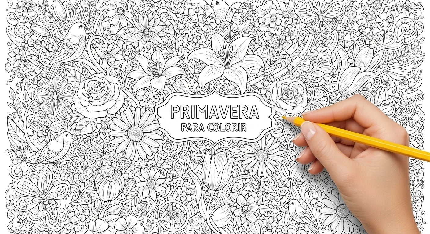 moldes de primavera para colorir