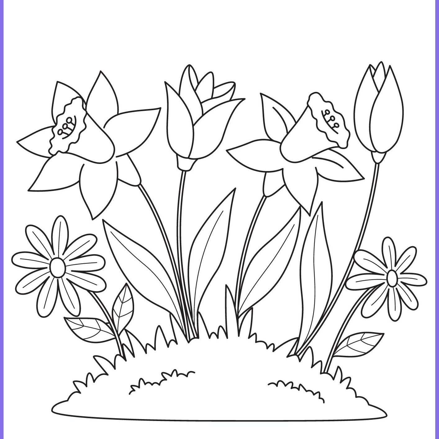 páginas para colorir primavera