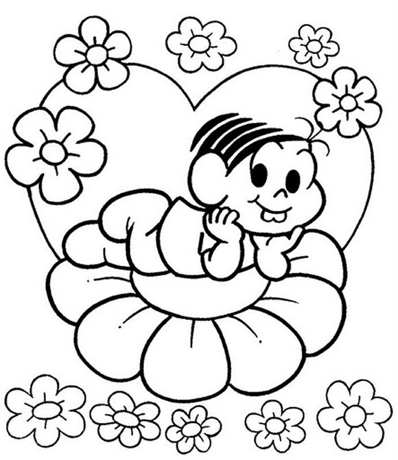 atividade de colorir estação das flores