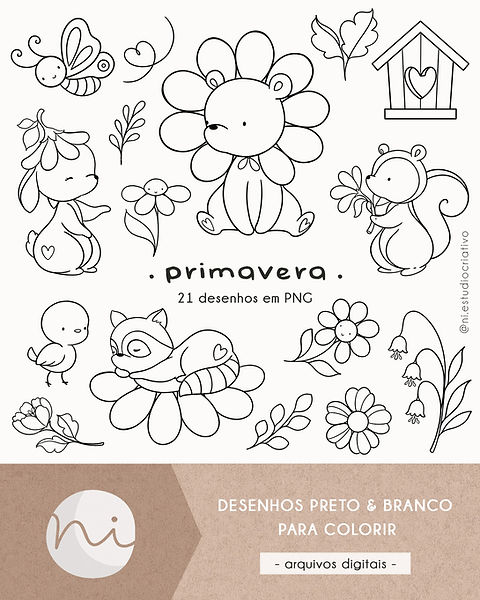 atividade de colorir estação das flores